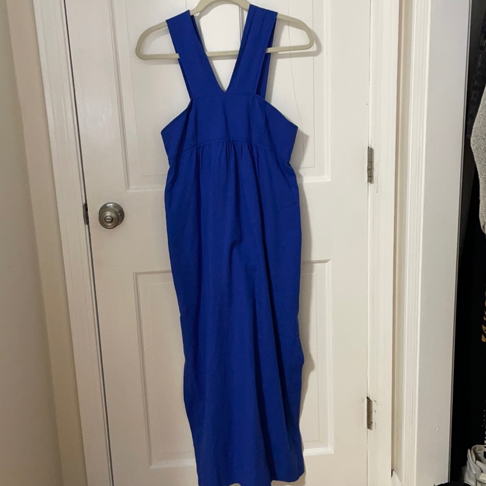 Royal blue ankle length dress
